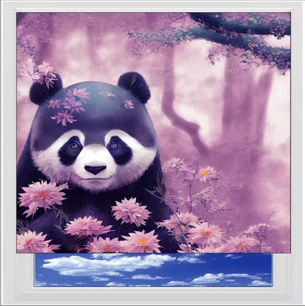 Panda Digitally Printed Photo Roller Blind | UC Blinds