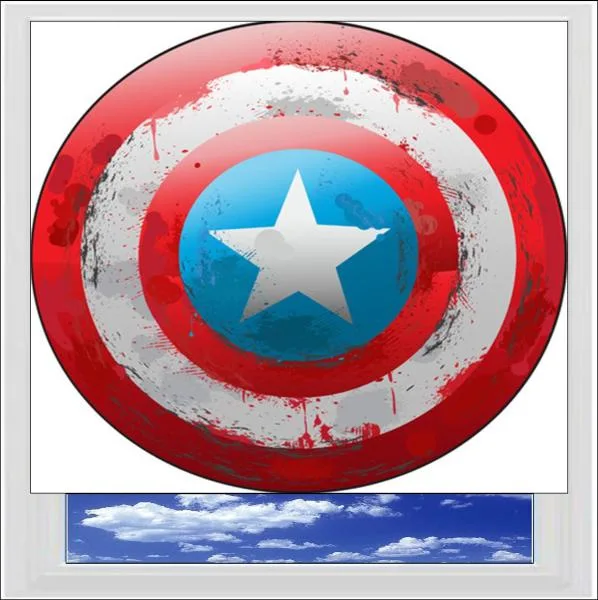 Captain America Digitally Printed Photo Roller Blind