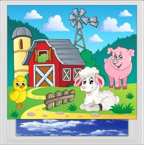 Farm Yard Digitally Printed Photo Roller Blind