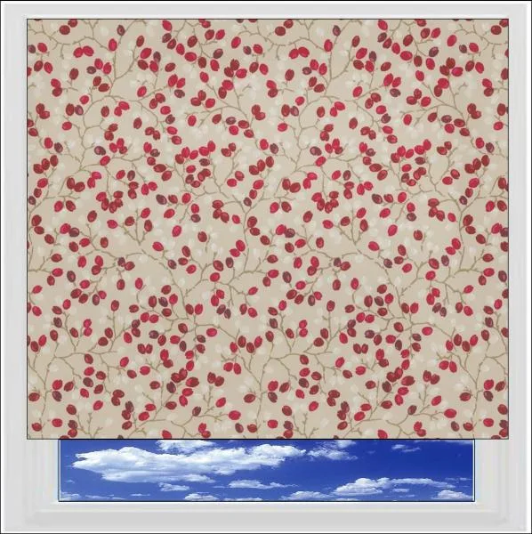 Flourish Redcurrant Roller Blind